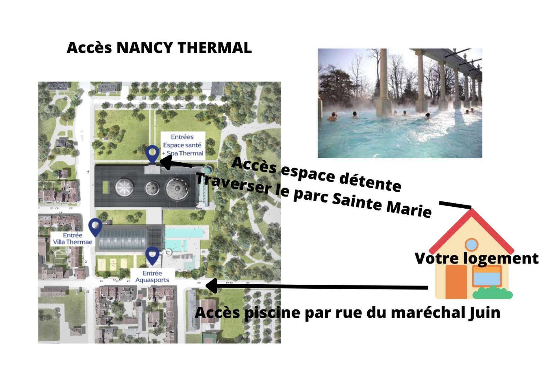 Nancy Thermal A 2 Min -Le 1909- 8 Pers- Parking Chez Julie Buitenkant foto